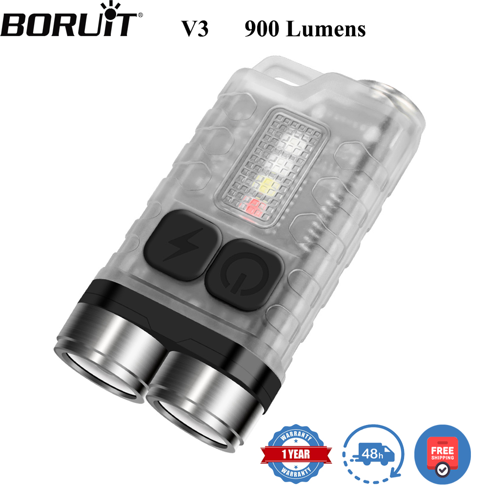 Fishing Kit Compact - BORUiT V3 LED Keychain Portable 900LM