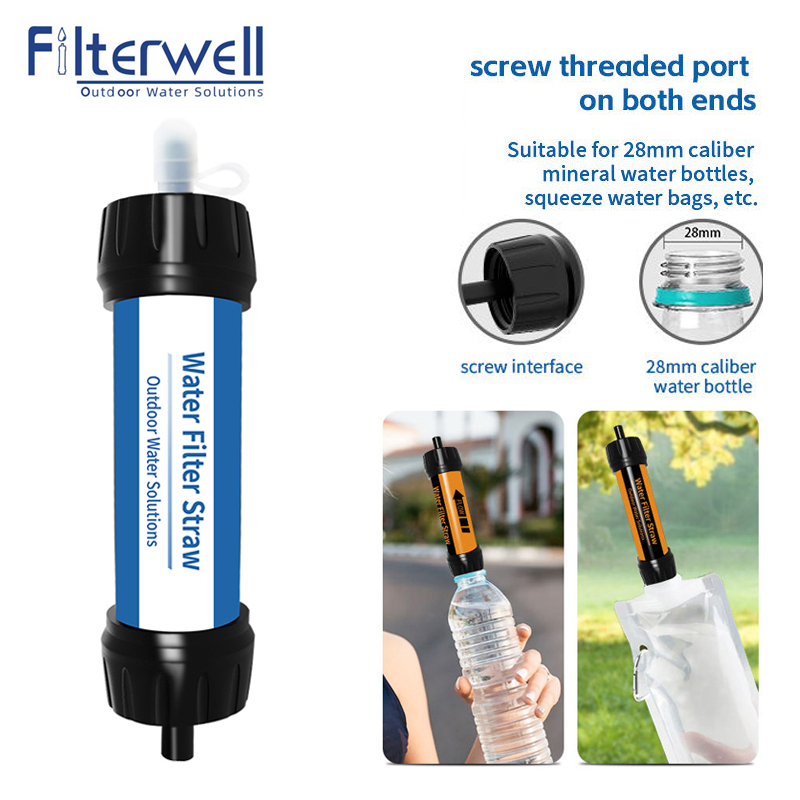 Water Purification Straw - Filterwell Camping Filter Water Straw Mini
