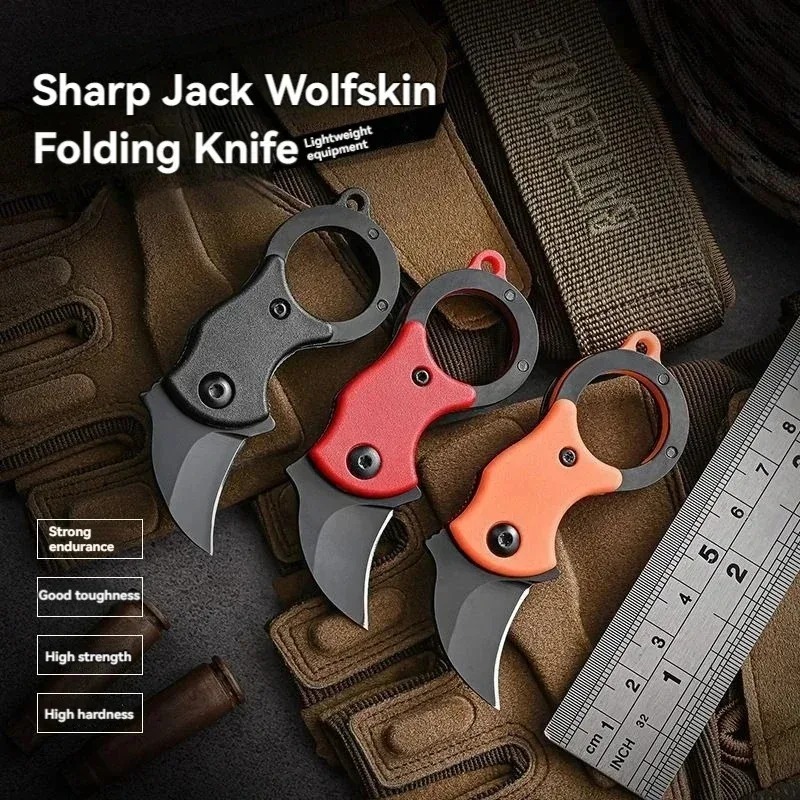 Bushcraft Knife Fixed - Mini Keychain Pocket Knife Stainless Steel