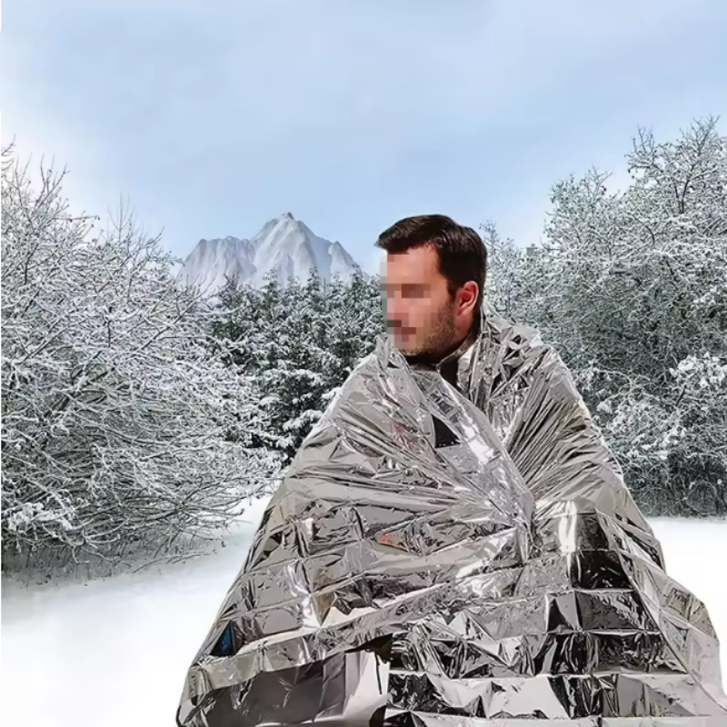 Survival Blanket Reflective - Multi-Scenario Windproof Waterproof Foil Survival Blanket