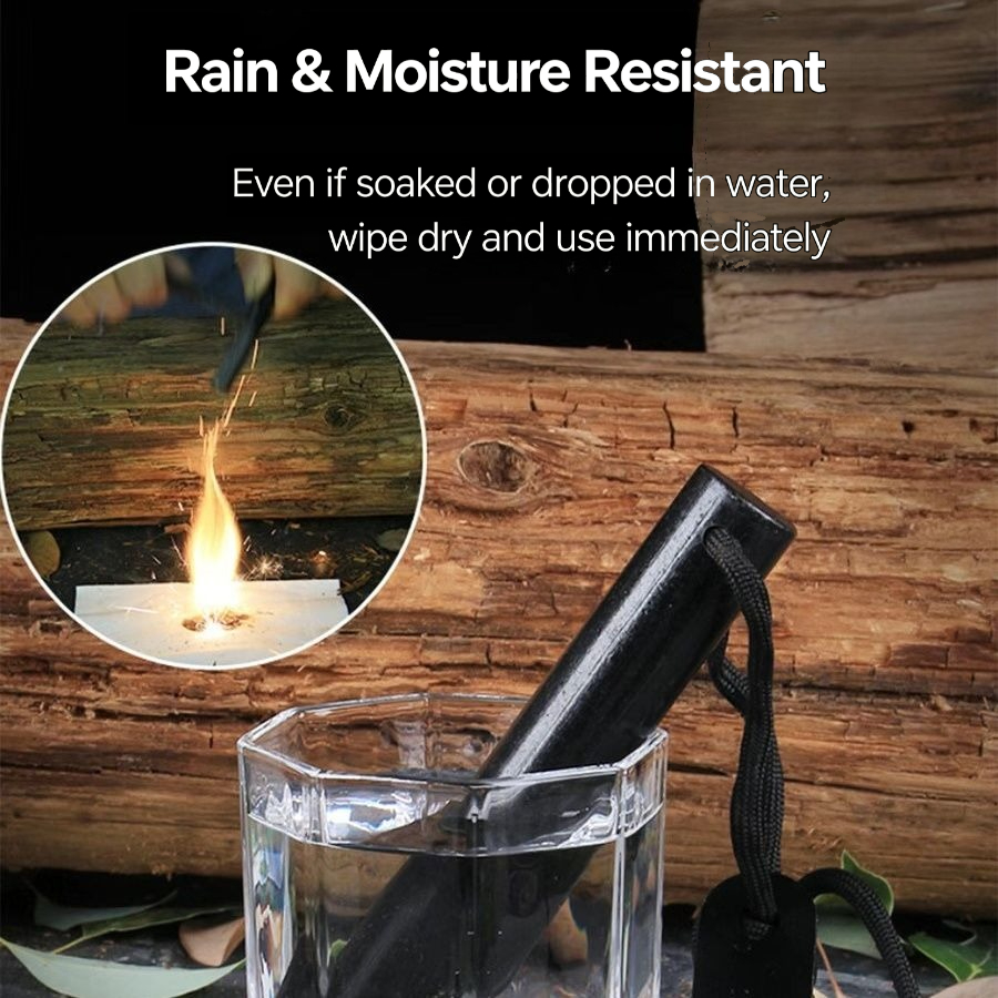 Magnesium Fire Starter - Solid Fire Starter Magnesium Rod, Multifunctional