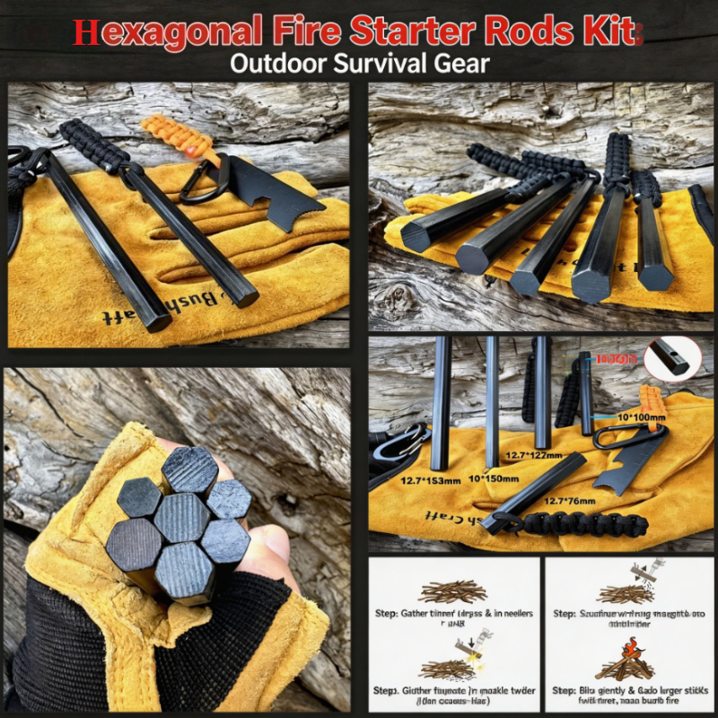 Magnesium Fire Starter - New Bear Grylls Professional Magnesium Fire