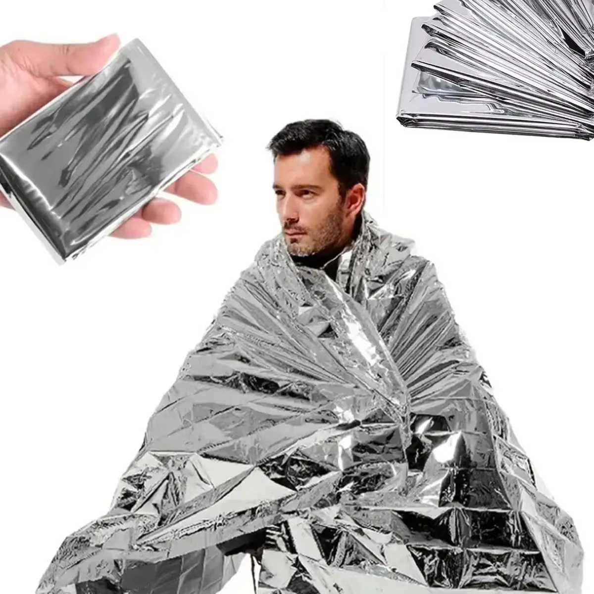 Survival Blanket Reflective - Waterproof Emergency Blanket Outdoor Thermal First