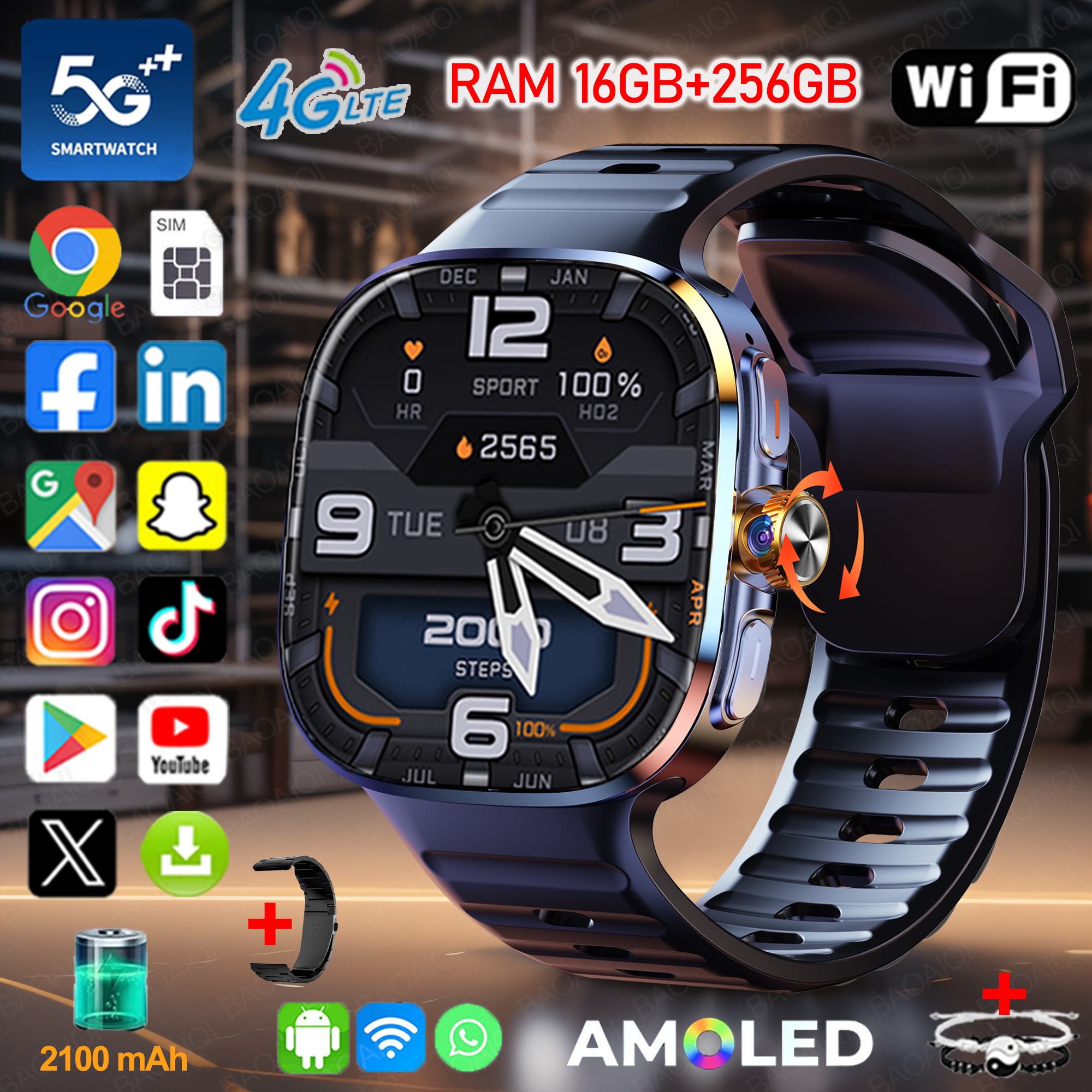 Compass Lensatic - New Large Screen Smartwatch 4G/5G Android