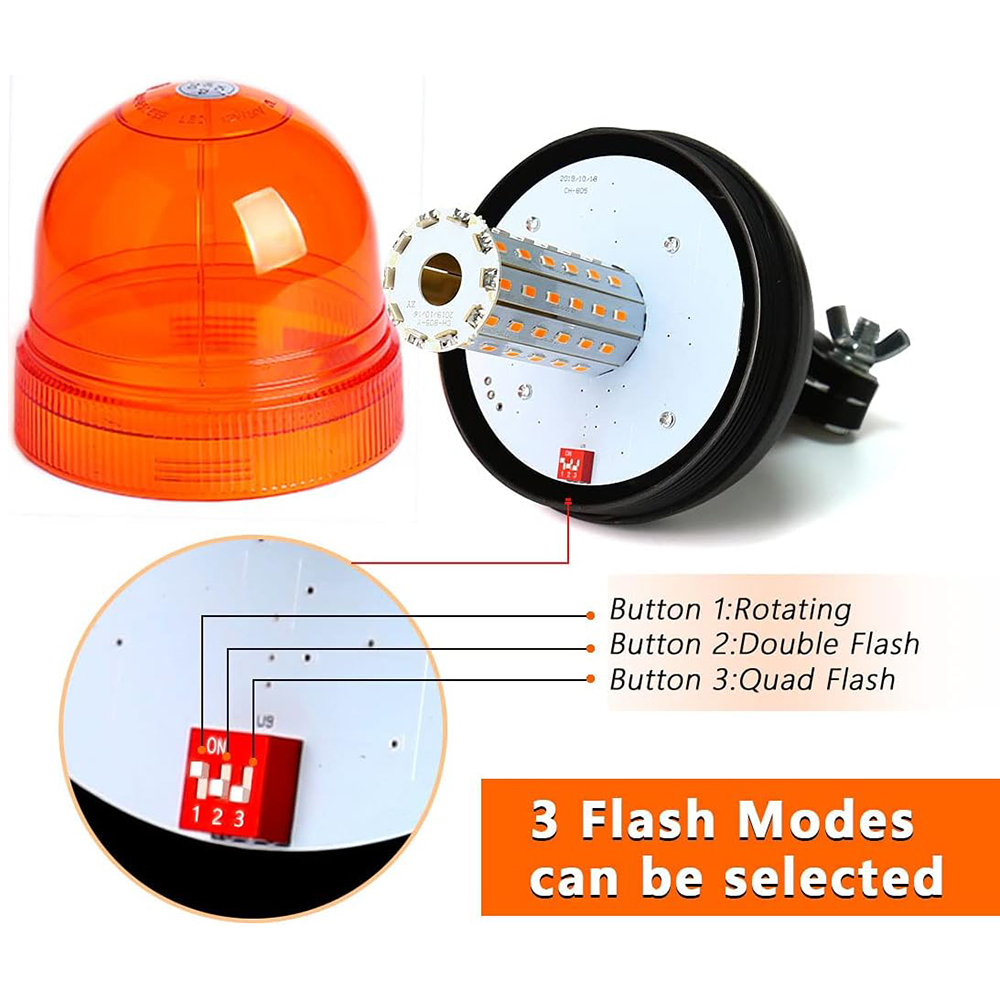 60 LED Amber Tractor Motorcycl - Sos Light Strobe 评论和价格