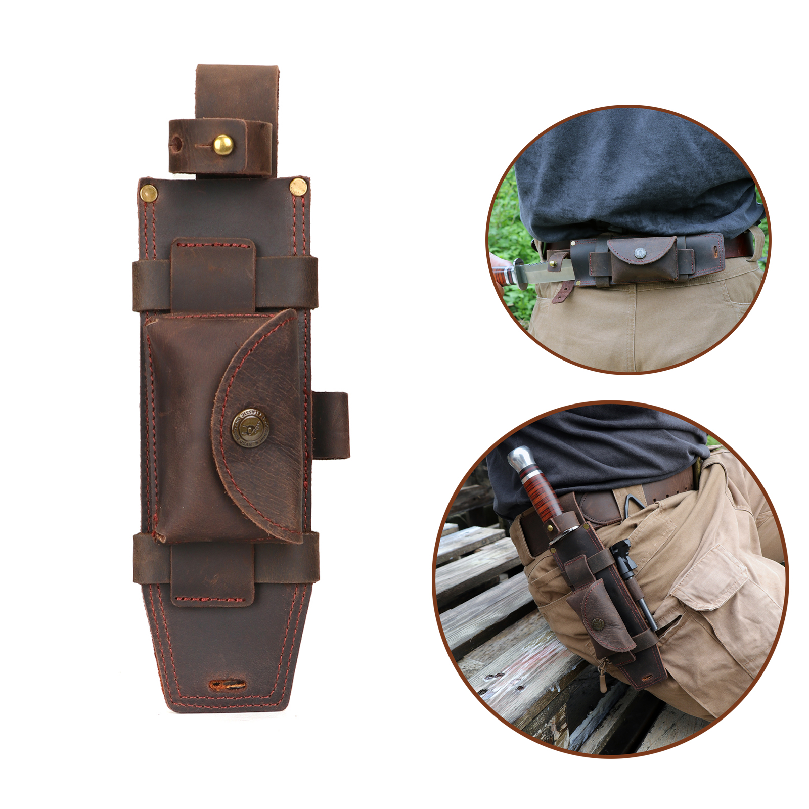 Tourbon Camping Leather Knife  - Bushcraft Knife Fixed 评论和价格