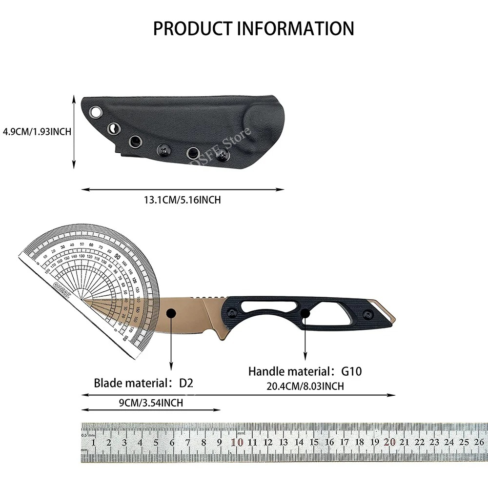Multi-Purpose Wilderness Activ - Bushcraft Knife Fixed 评论和价格