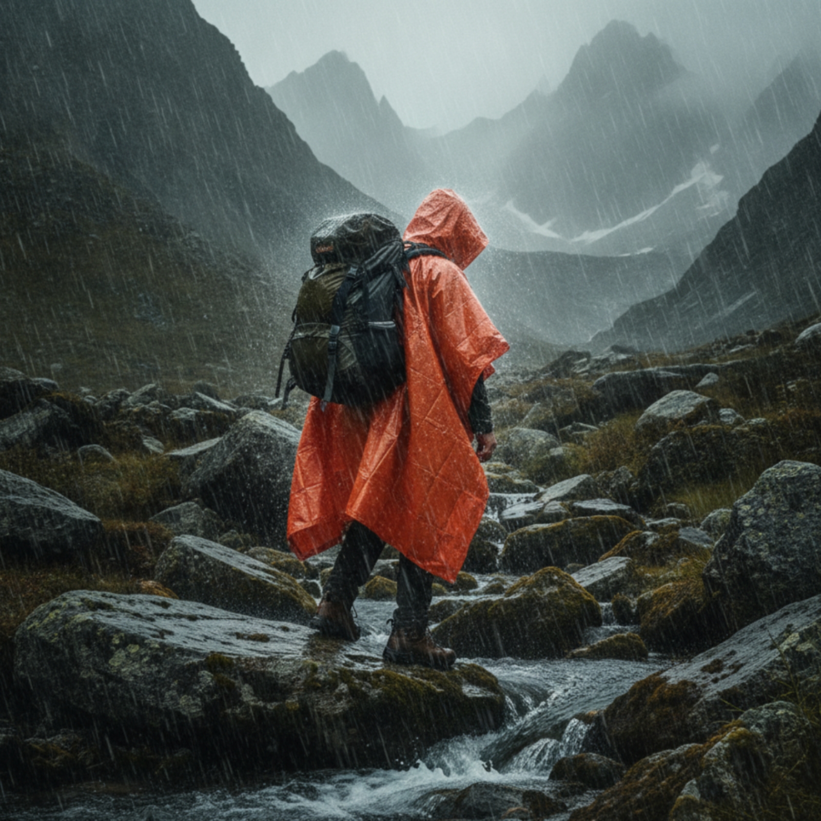 Hooded Rain Poncho Windproof E - Emergency Poncho Rain 评论和价格