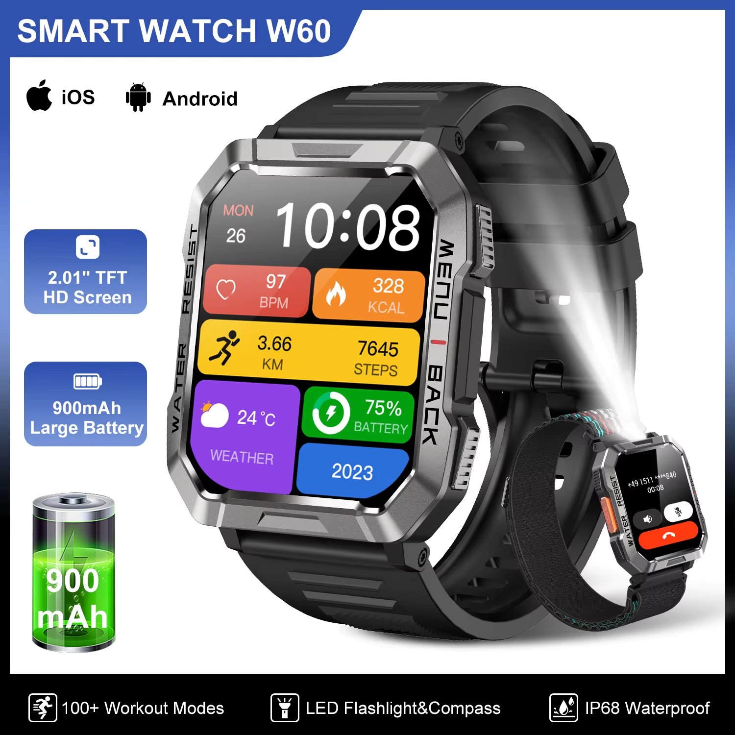 Blackview W60 Waterproof Smart - Compass Lensatic 评论和价格