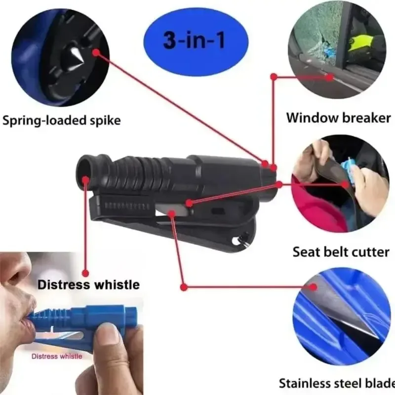 1pc Mini Safety Hammer Keychai - Rescue Rope Throw 评论和价格