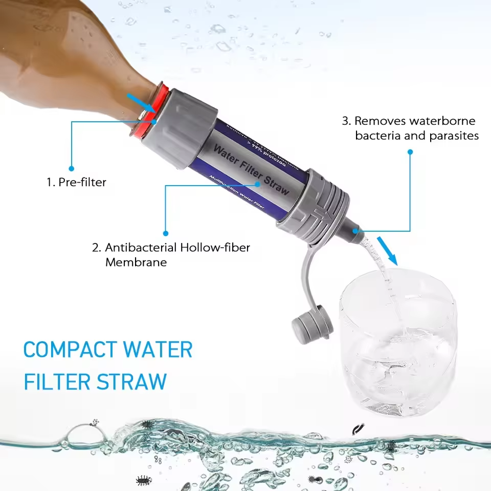 Outdoor Portable Water Filter  - Water Purification Straw 评论和价格
