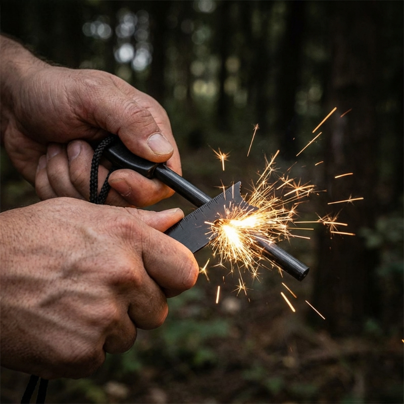Multi-Function Wooden Handle M - Magnesium Fire Starter 评论和价格