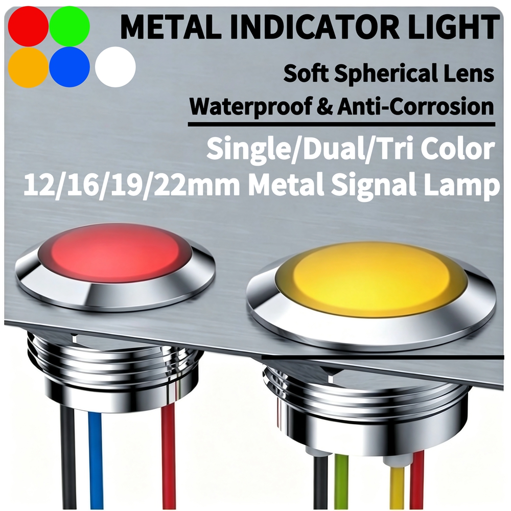 12mm 16mm 19mm 22mm Metal LED  - Signal Panel Orange 评论和价格