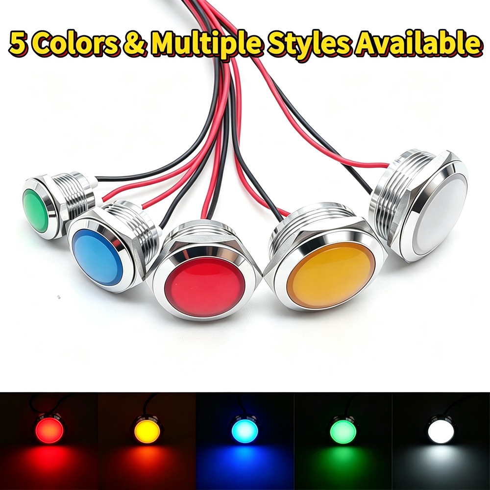 12mm 16mm 19mm 22mm Metal LED  - Signal Panel Orange 评论和价格