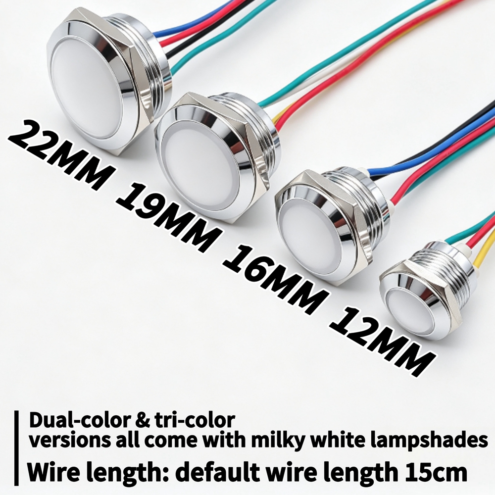 12mm 16mm 19mm 22mm Metal LED  - Signal Panel Orange 评论和价格