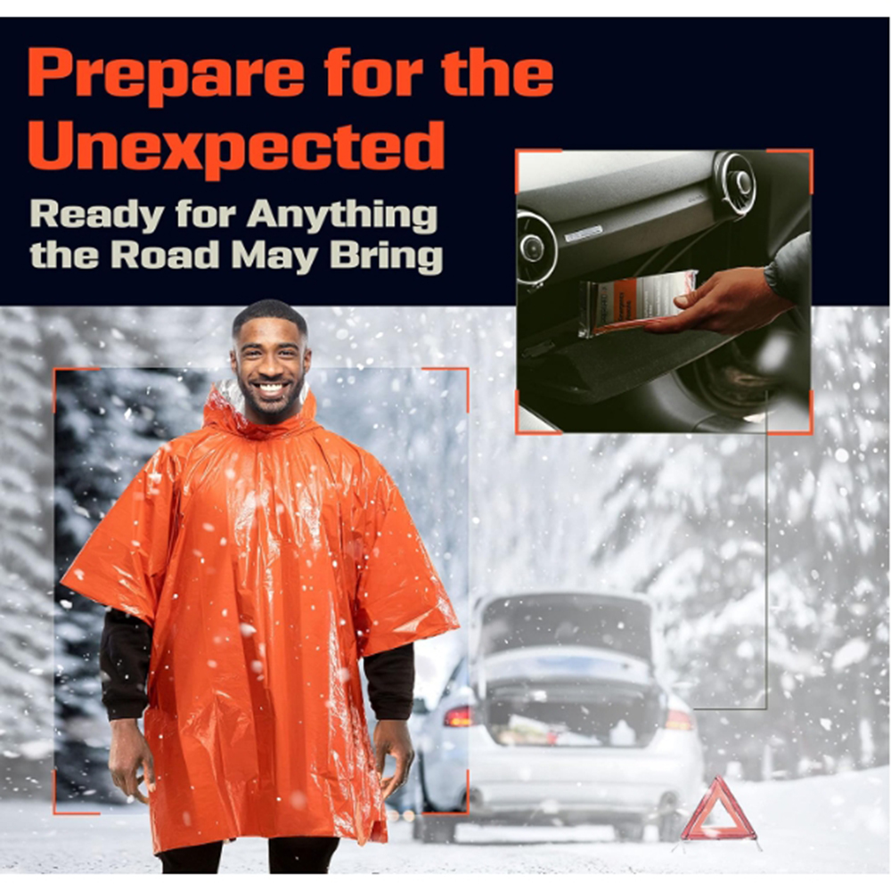 Portable Outdoor Emergency Rai - Emergency Poncho Rain 评论和价格