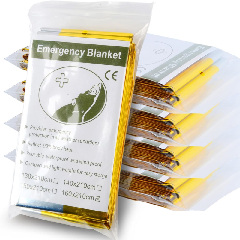 5PCS Dual Color Silver Gold My - Survival Blanket Reflective 评论和价格