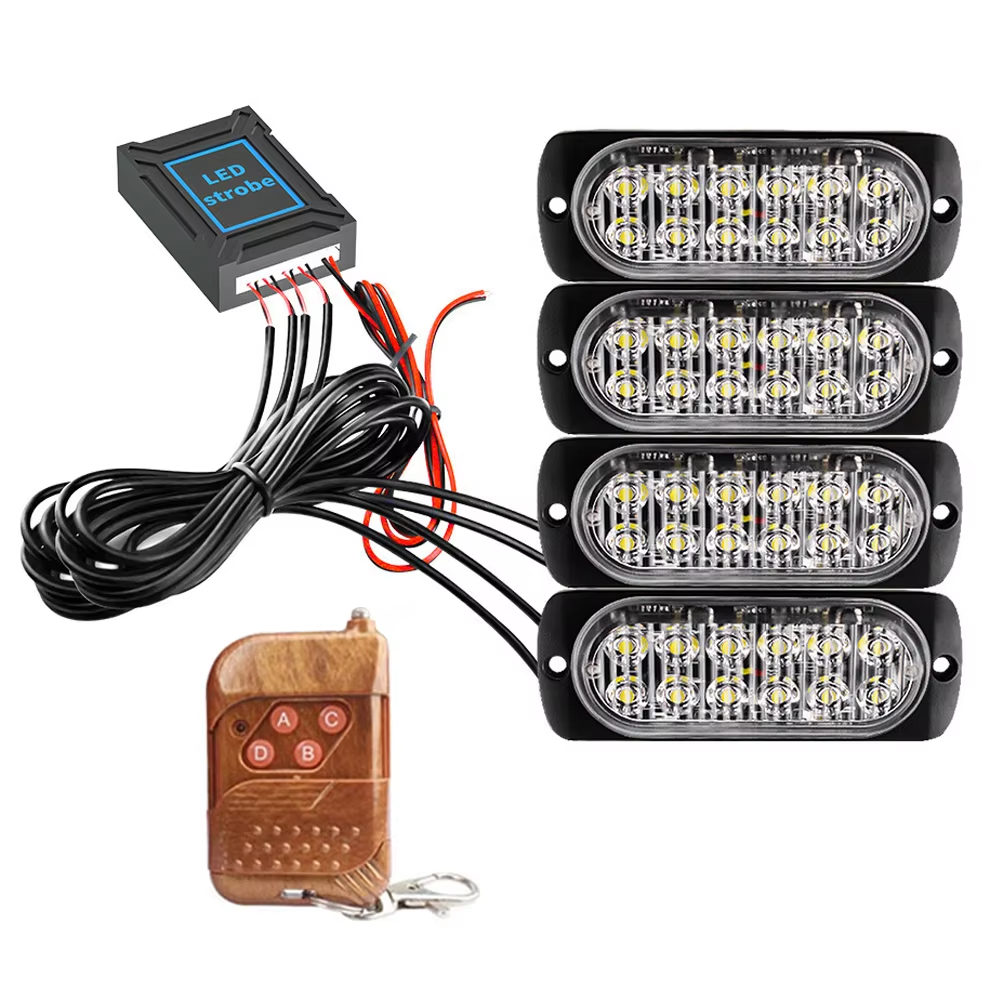 4x12 LED Remote Control Car St - Sos Light Strobe 评论和价格
