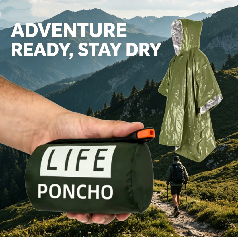 3-in-1 Thermal Emergency Rain  - Emergency Poncho Rain 评论和价格