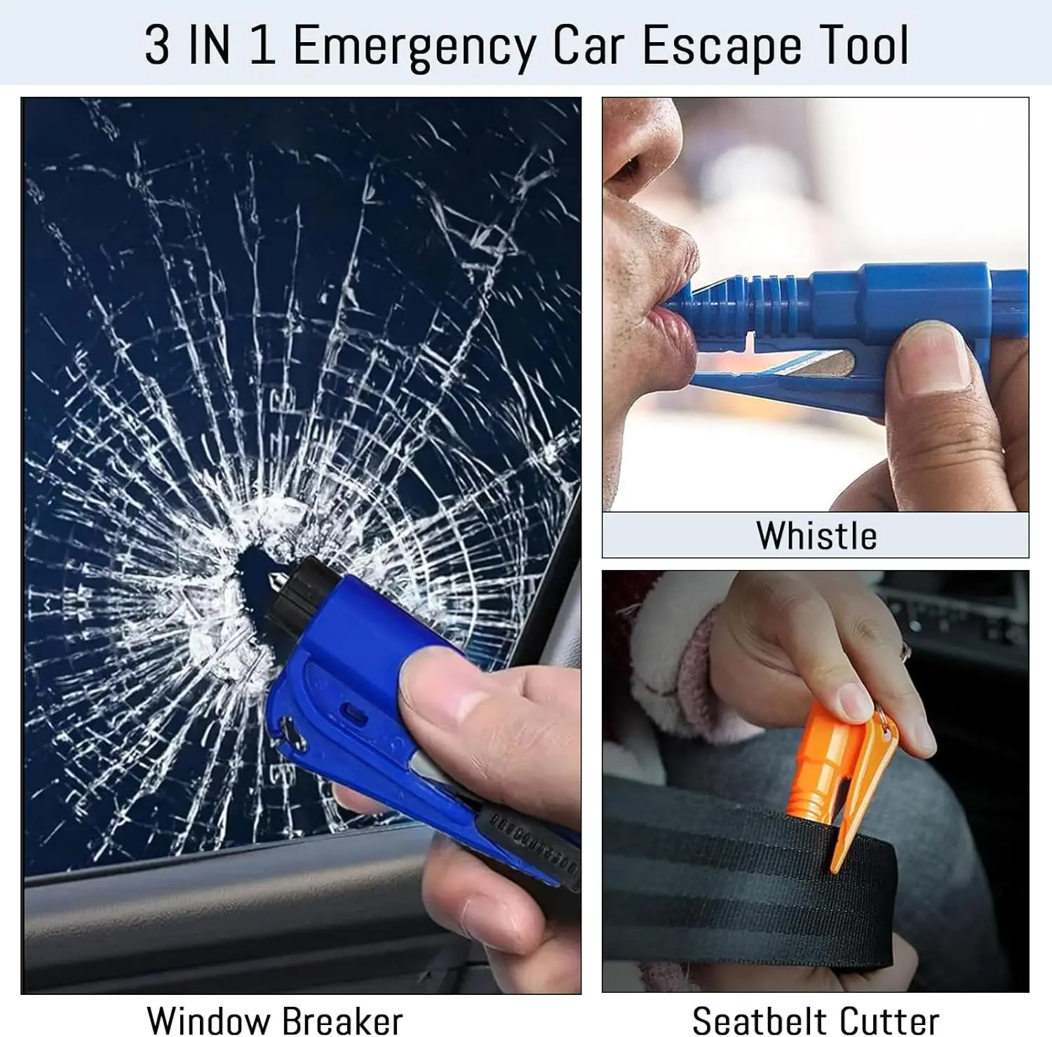 Safety Hammer Car Escape Tool  - Rescue Rope Throw 评论和价格