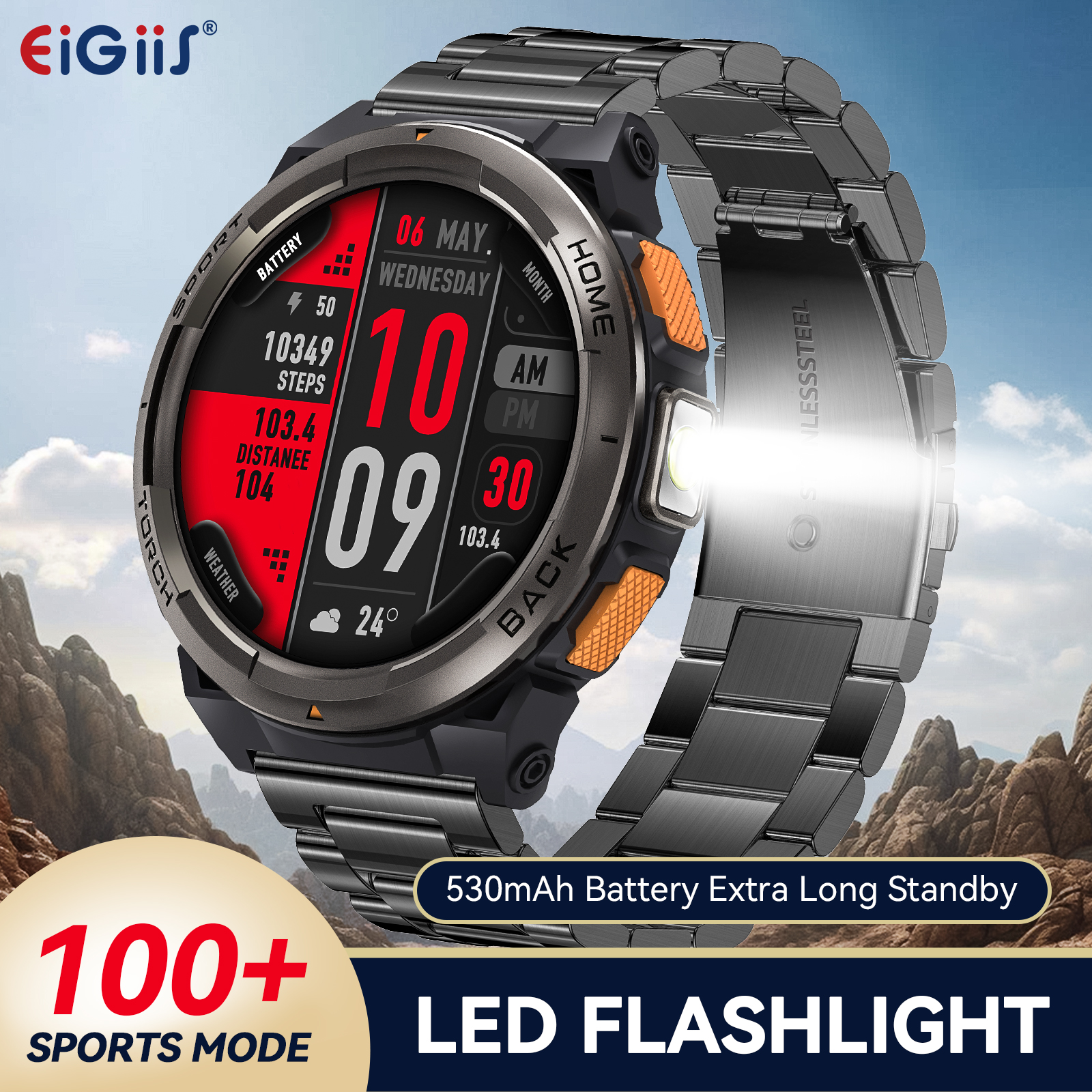 EIGIIS Smart Watch KE5 2024 3A - Compass Lensatic 评论和价格