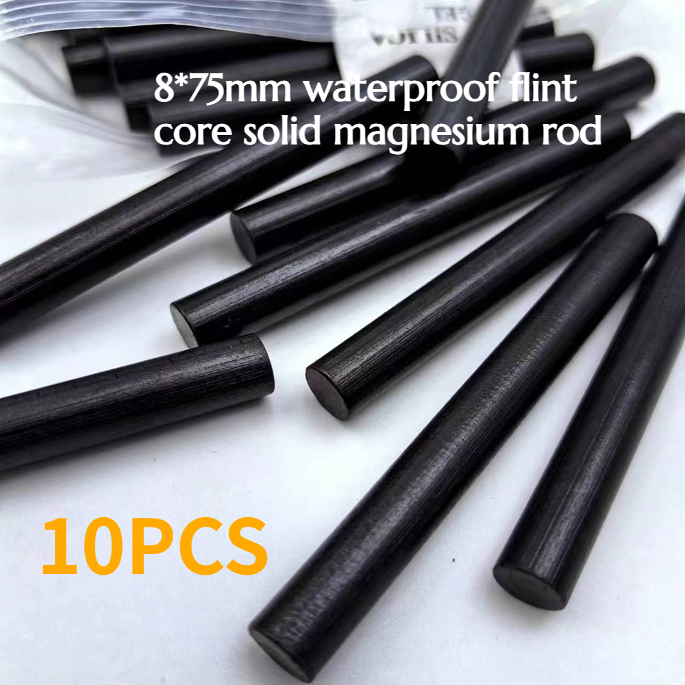 10PCS 8*75mm Waterproof Flint  - Magnesium Fire Starter 评论和价格