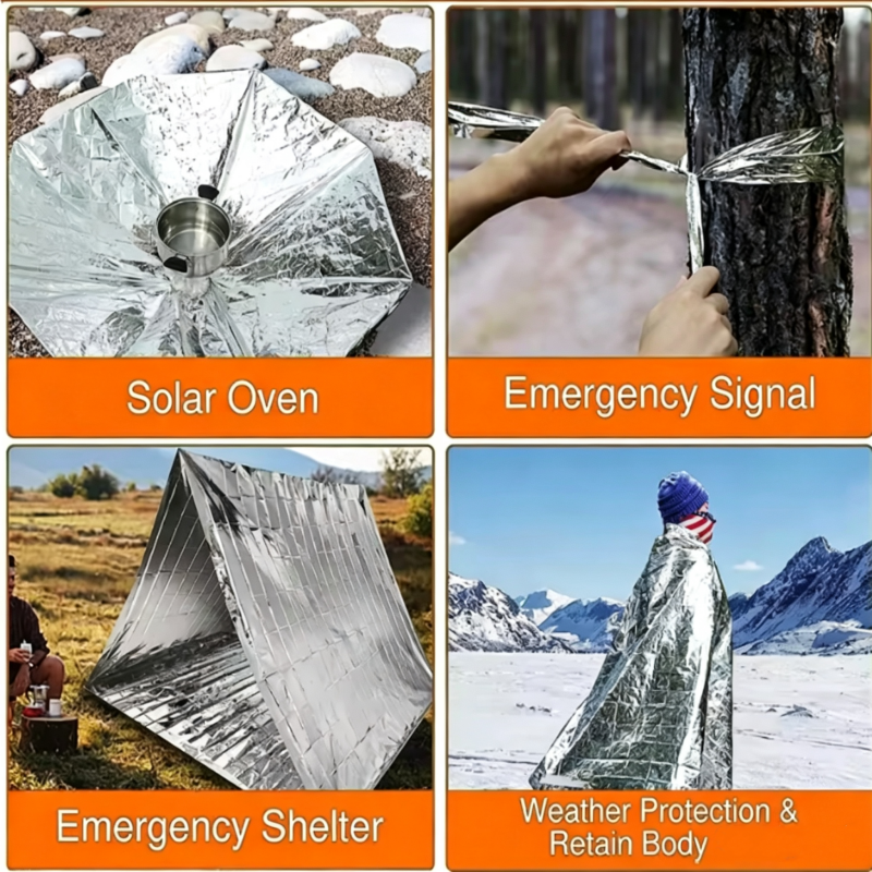 Multi-Scenario Windproof Water - Survival Blanket Reflective 评论和价格