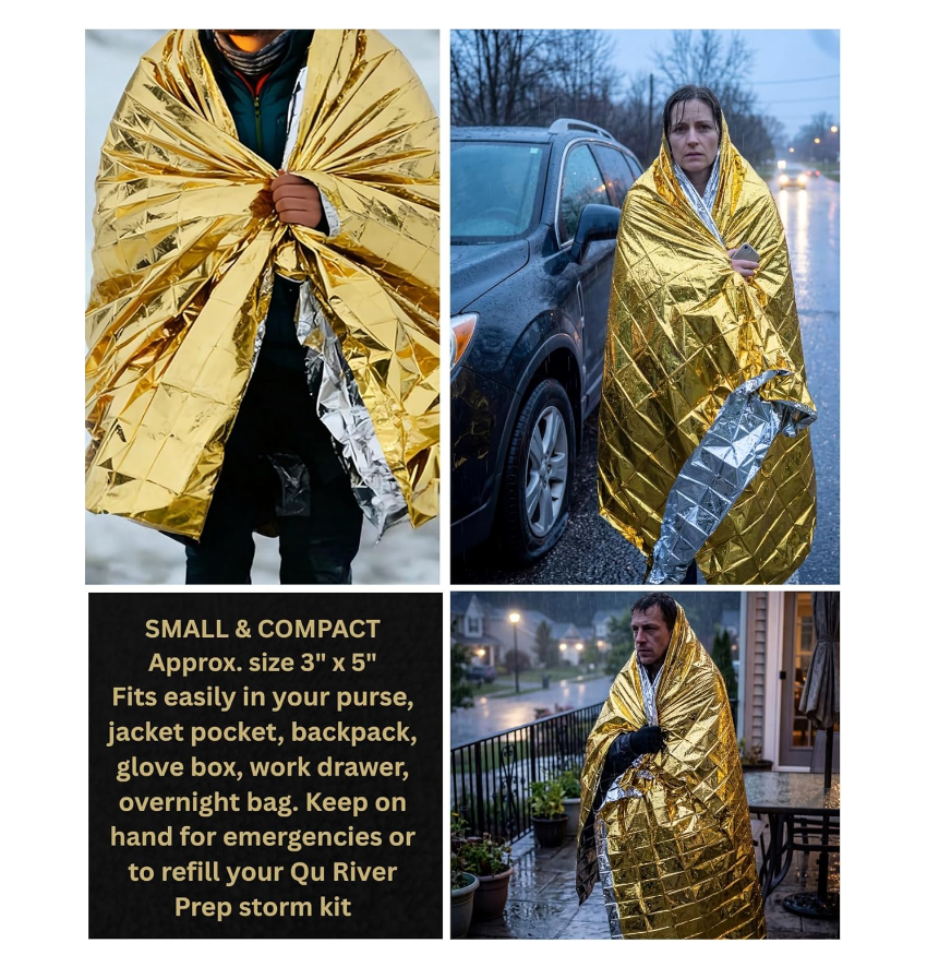 4 Pack Gold Silver Mylar Emerg - Emergency Mylar Tent 评论和价格