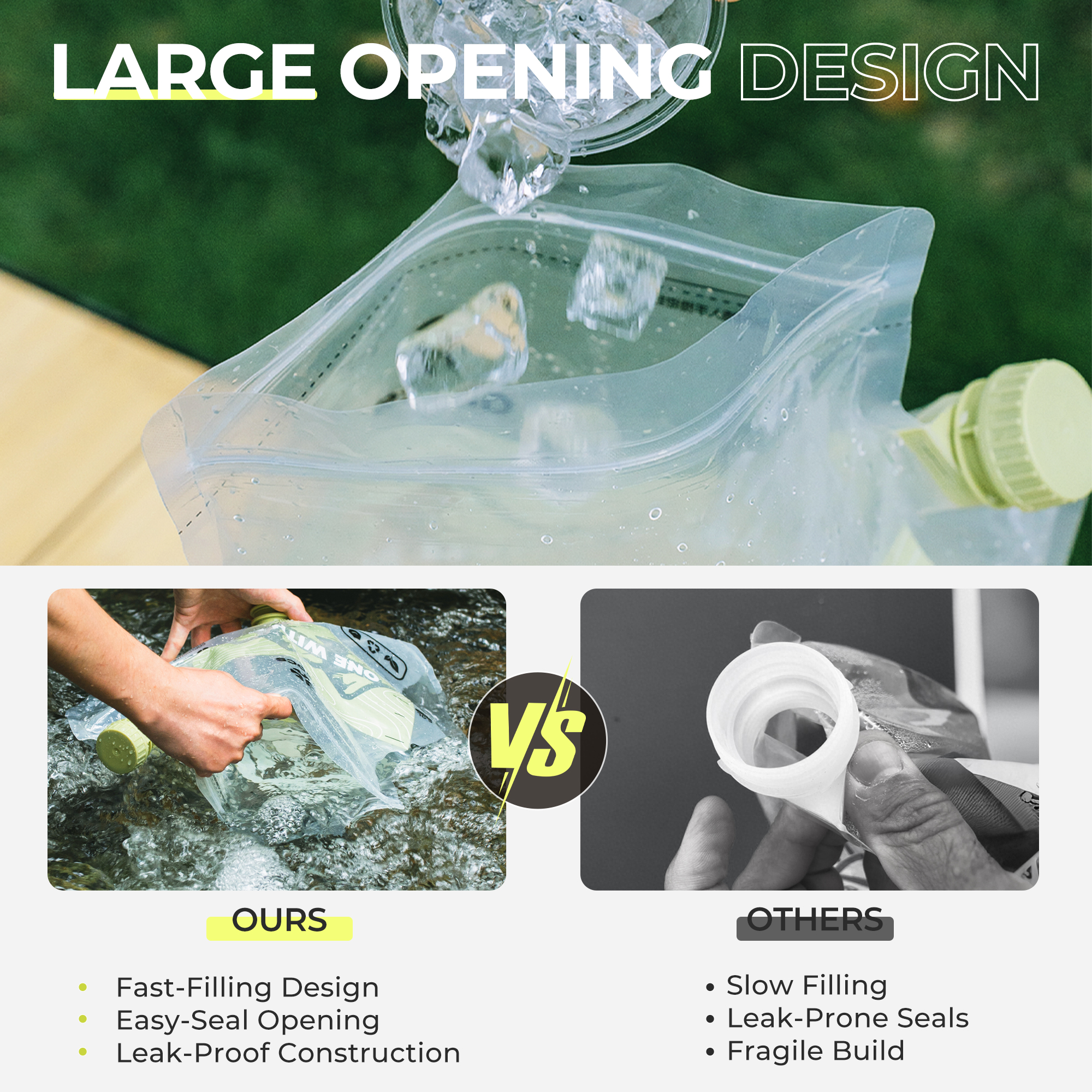 8L ALOCS Camping Water Bladder - Water Bag Collapsible 评论和价格