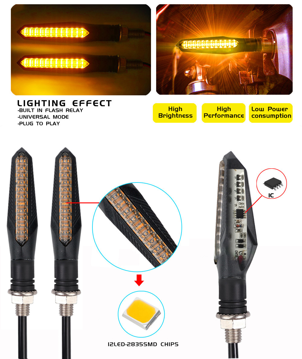 4PCS 12V Motorcycle LED Turn S - Sos Light Strobe 评论和价格