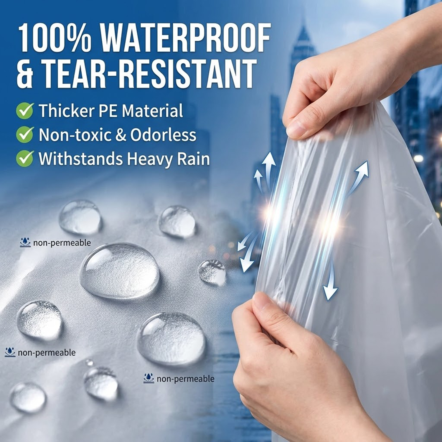 Unisex Portable Card Disposabl - Emergency Poncho Rain 评论和价格