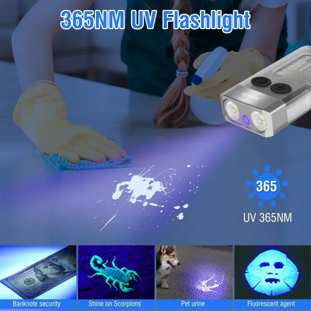 BORUiT V10 Keychain UV LED EDC - Fishing Kit Compact 评论和价格