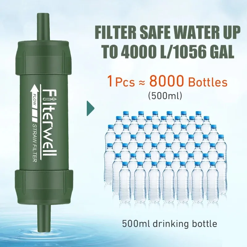 1PC Outdoor Mini Water Filter  - Water Purification Straw 评论和价格