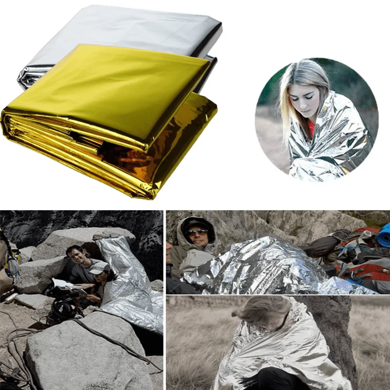 1pcs Outdoor survival portable - Survival Blanket Reflective 评论和价格