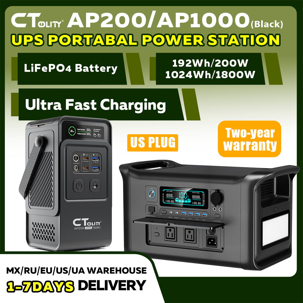 CTOLITY AP200 AP1000 Black sty - Solar Emergency Charger 评论和价格
