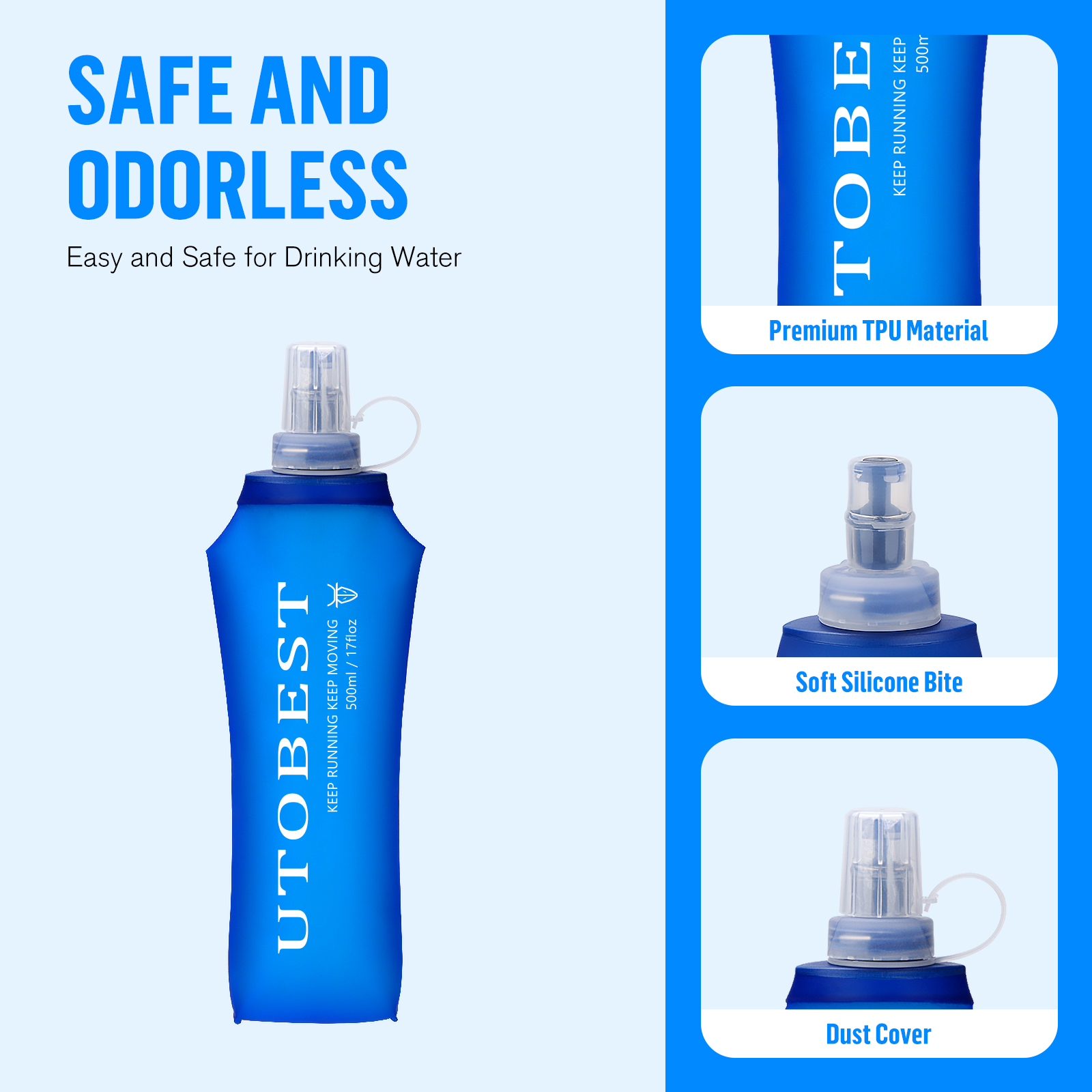 UTOBEST 250ml 350ml 500ml Soft - Water Bag Collapsible 评论和价格