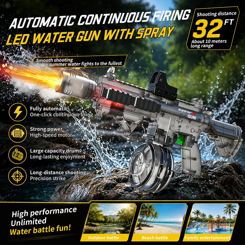 Kids Automatic Water Gun with  - Sos Light Strobe 评论和价格