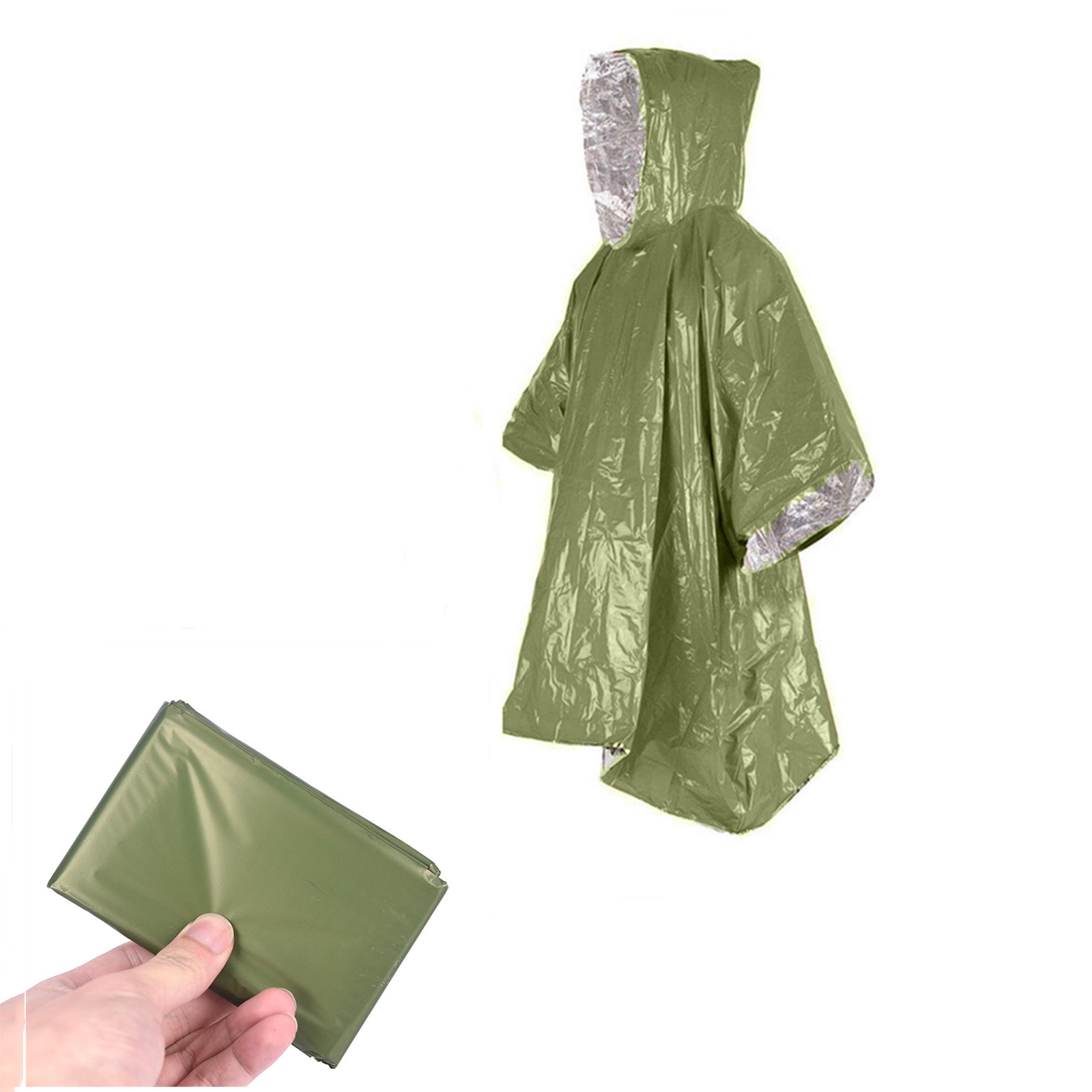 Emergency Disposable Aluminum  - Emergency Poncho Rain 评论和价格